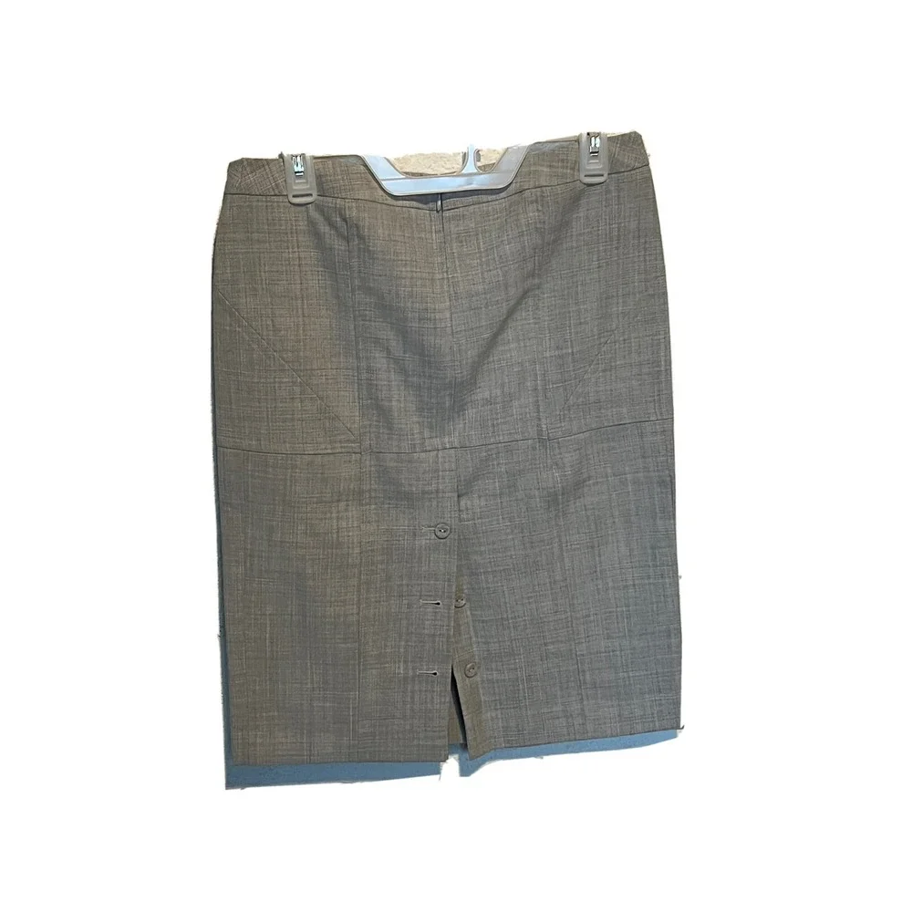 WOMENS SKIRT‎ SIZE 10 GREY BODY BY VICTORIA STRETCH ZIPPER STRAIGHT MIDI BO